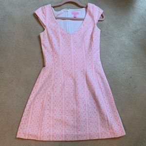 Lily Pulitzer Pink and White Lace Dress